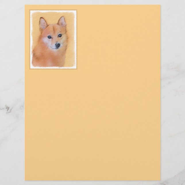 Lámina Pintura finlandesa de Spitz - Arte de perro origin (Anverso)