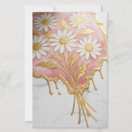 Lámina Pintura floral en gouache rosa