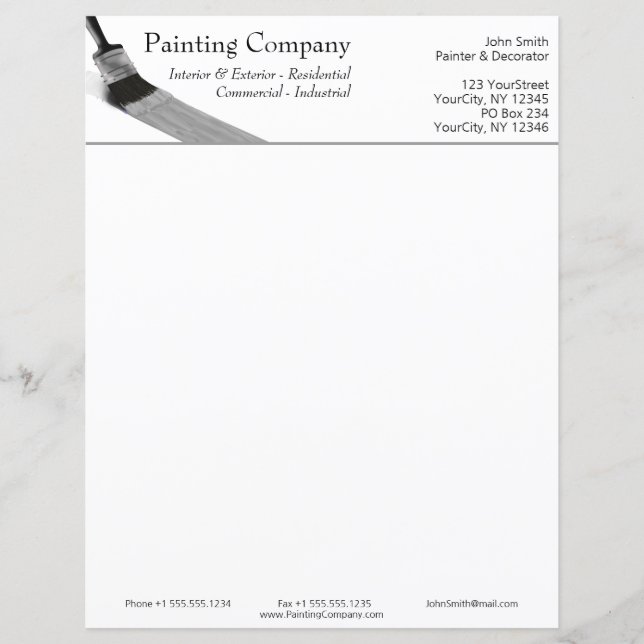 Lámina Pintura Painter Service Company Brush Gray (Anverso)