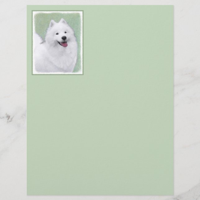 Lámina Pintura Samoyed - Arte Perro Original Cuto (Anverso)