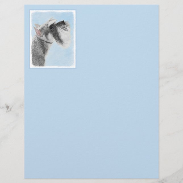 Lámina Pintura Schnauzer (gigante, estándar) - Arte de pe (Anverso)