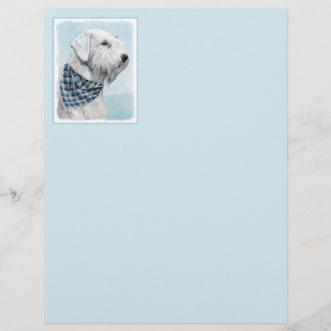 Lámina Pintura Sealyham Terrier - Arte Perro Original. (Anverso)