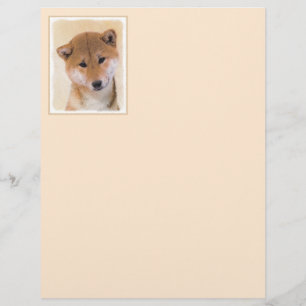 Lámina Pintura Shiba Inu (roja) - Arte Perro Original