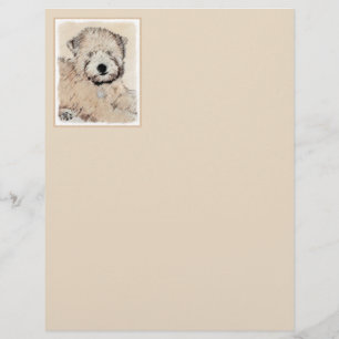 Lámina Pintura Terrier de Ruedas Recubiertas Blancas Arte