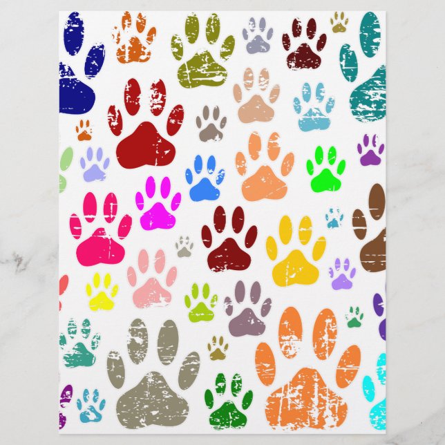 Lámina Pinturas coloreadas de Perro con angustia (Anverso)