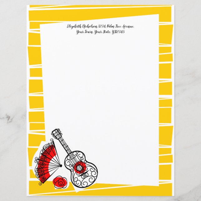 Lámina Pista de borde de souvenirs Españoles Texto 8.5 x  (Anverso)