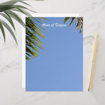 Pista de palmas tropicales Papel Sky Blue Scrapboo