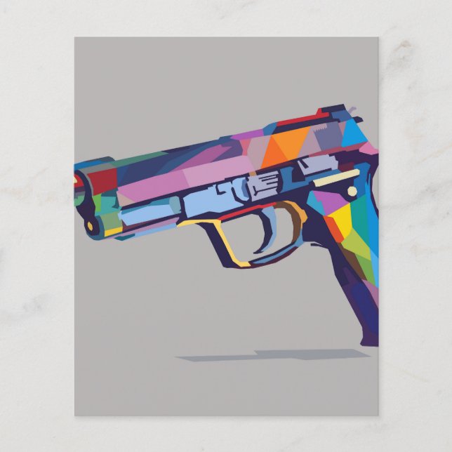 Lámina Pistola colorida (Anverso)
