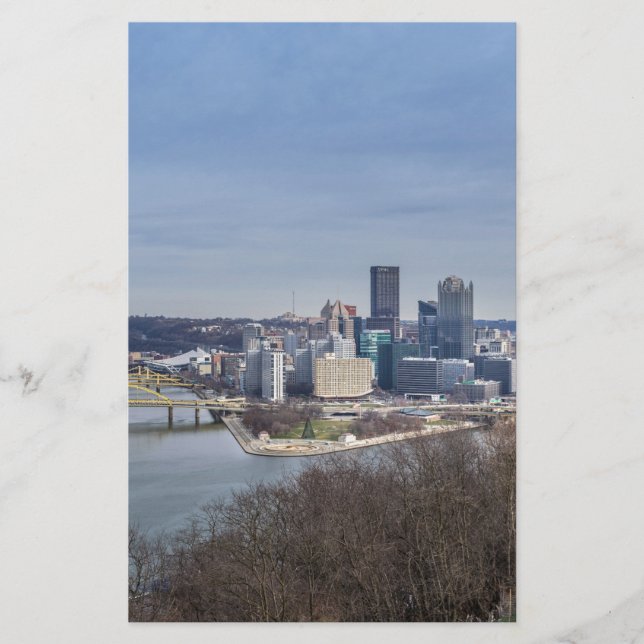Lámina Pittsburgh Skyline (Anverso)