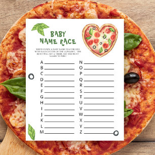 Lámina Pizza ducha de bebé - Juego de carrera por el nomb
