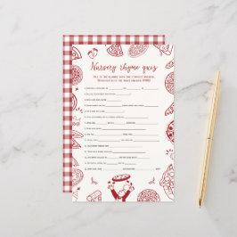 Lámina Pizza temática rima infantil juego de ducha bebé