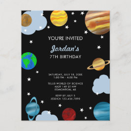Lámina Planetas de presupuesto Invitación a la Galaxia de