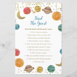 Lámina Planetas Espacio Ultraterrestre Baby Shower Encuen