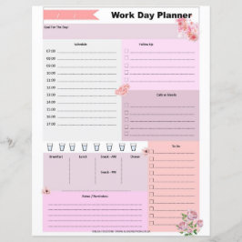 Lámina Planificador de días de trabajo