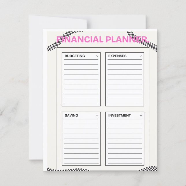 Lámina Planificador financiero (Anverso)