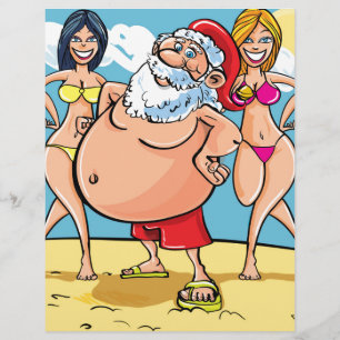 Lámina playa bikini santa claus