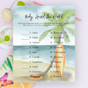 Lámina Playa de surf acuática - Juego de bebé en todo el