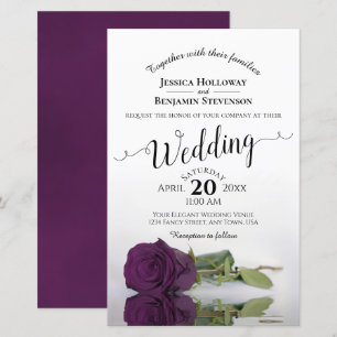Lámina Plum Purple Rosa Elegant BUDGET Wedting