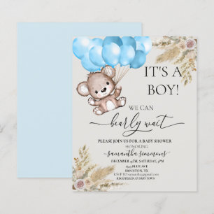 Lámina Podemos Esperar con Ansias Baby Shower Oso de Pelu