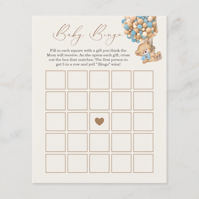 Lámina Podemos Esperar El Bingo De Baby Shower (Anverso)