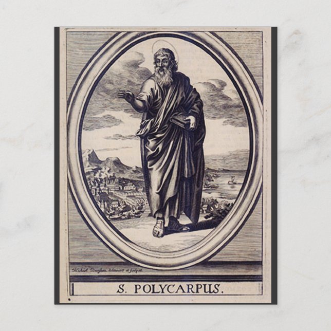 Lámina Policarpo de Smyrna Martyr y Padre de la Iglesia (Anverso)