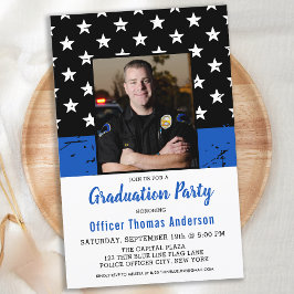 Lámina Policía de Presupuesto Línea Azul Foto Graduación