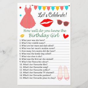 Lámina Polka dot dress Qué tan bien sabes el cumpleaños