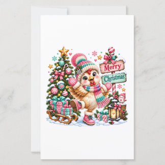 Lámina Pollo Lindo Feliz Navidad