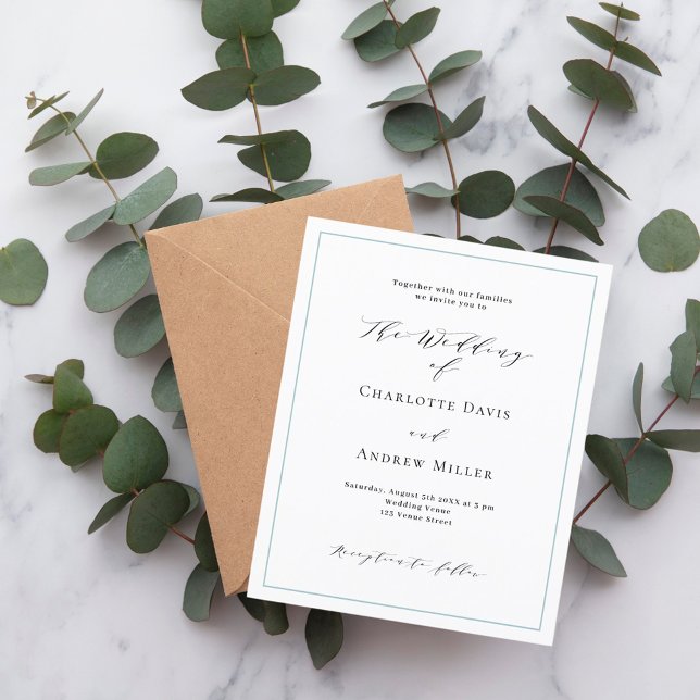 Lámina Polvorienta invitación formal a la boda blanca y a (Subido por el creador)
