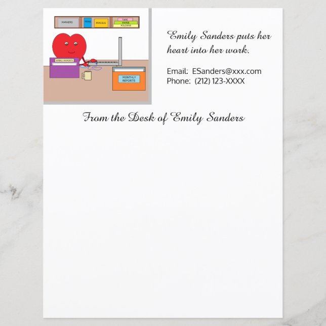 Lámina Pones tu corazón en tu trabajo: papel (Anverso)