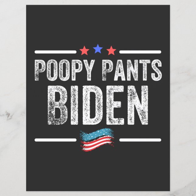 Lámina Poopy Pants Biden (Anverso)