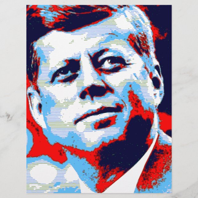 Lámina Pop Art JFK John F. Kennedy Blue (Anverso)