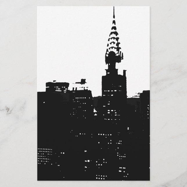 Lámina Pop Art New York Silhouette (Anverso)