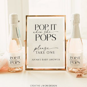 Lámina Pop cuando consigue el favor personalizado de Baby