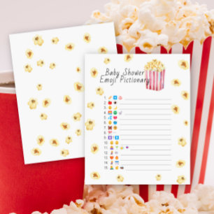 Lámina Popcorn baby ducha emoji Juego de picnic
