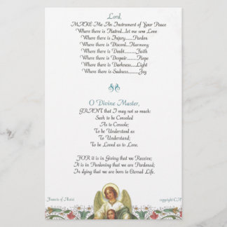 Lámina pope francis=st. francis simple prayer=angel