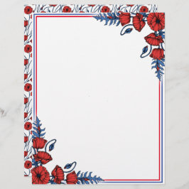 Lámina Poppy Bouquet Letterhead