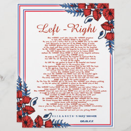 Lámina Poppy Floral Baby Shower a la izquierda - a la der