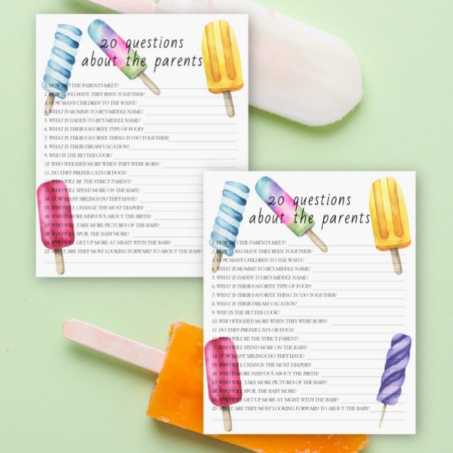 Lámina Popsicle - 20 preguntas sobre los padres (Subido por el creador)