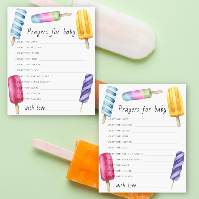 Lámina Popsicle baby ducha orando para el bebé (Subido por el creador)