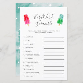 Lámina Popsicle Baby Word Scramble Game