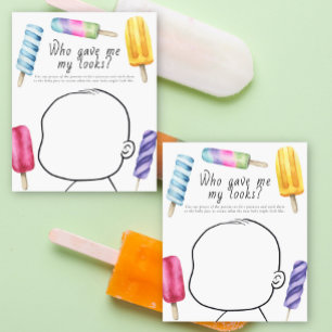 Lámina Popsicle - Quién me dio mi apariencia juego de beb