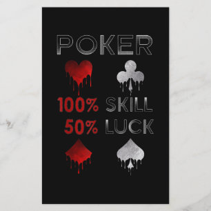 Lámina Póquer divertido Poker 100% Habilidad Y 50% Suer
