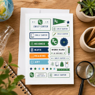 Lámina Portada de ciencia verde marino personalizada