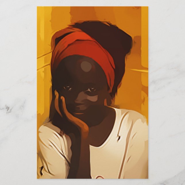Lámina Portrait of young african girl (Anverso)