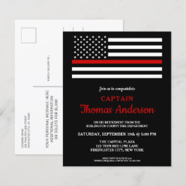 Lámina Postal de invitación a retiro para bomberos de pre
