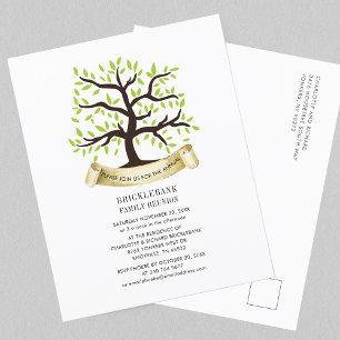 Lámina Postal de invitación para árbol genealógico famili