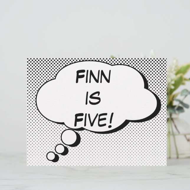 Lámina Poster de diseño de burbujas en el discurso de his (Anverso de pie)