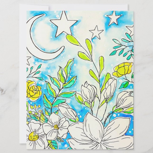 Lámina Póster de flores (Anverso)