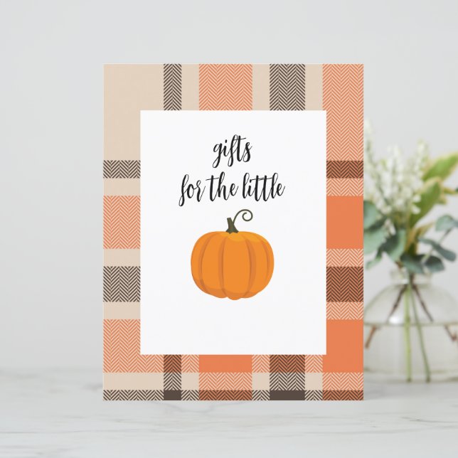 Lámina Poster de la mesa de regalo de calabaza y pasta (Anverso de pie)